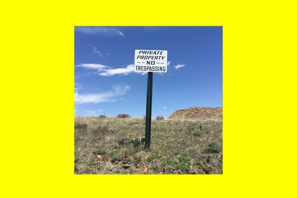 Typography inspiration on a warning sign in Colorado Canyon