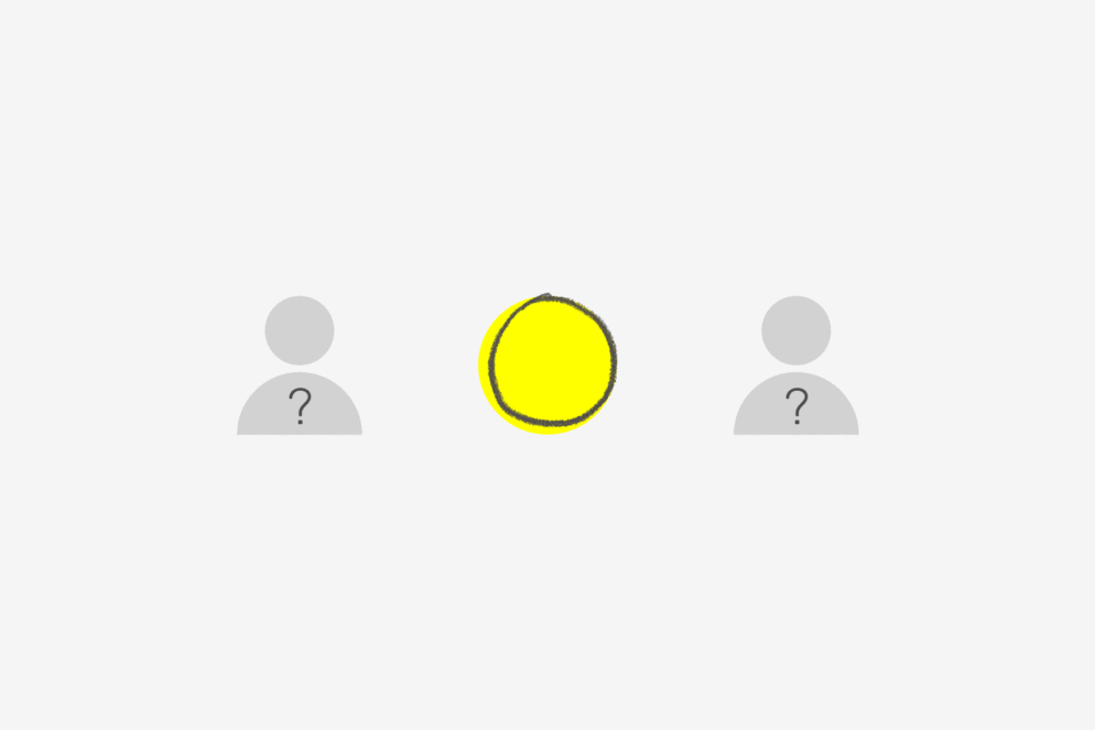 2-person networking outline illustration by O Street Glasgow.