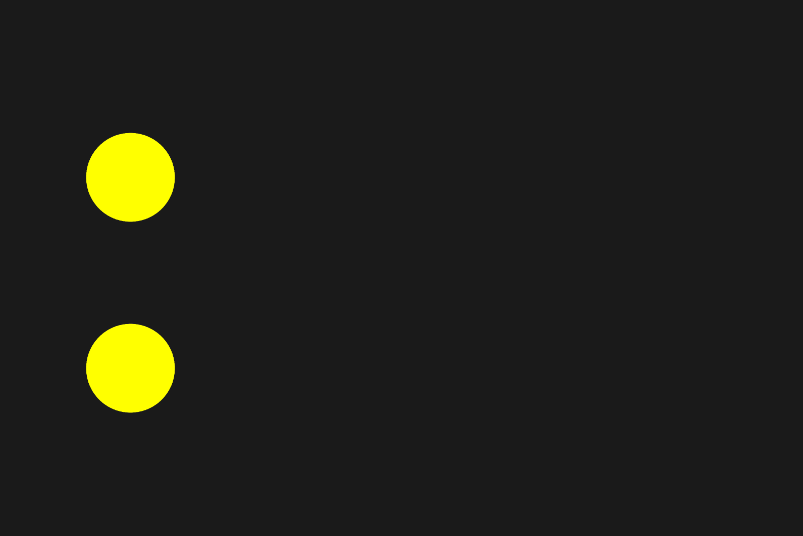O Street Crafted Motion Design Gif - Two yellow circles showing weight